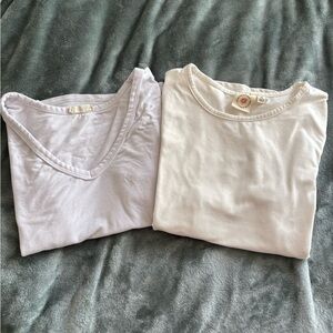 Women's Short Sleeve Tees in White & Off White